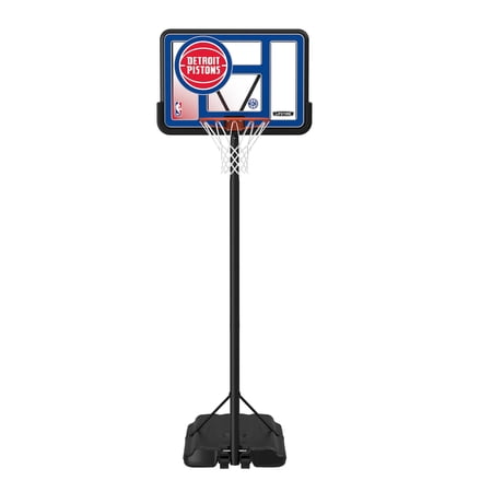 Lifetime NBA Detroit Pistons 44 Portable Basketball Hoop with Wheels – 7.5 to 10 Ft Adjustable Height