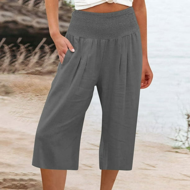 ICHUANYI Clearance Women's Loose Wide Leg Pants High Waist Straight Pants Casual Pants(Gray, XL) ICHUANYI WER2023080706166