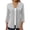 Gray, variant on fartey Womens Button Down Cardigan Coat Dressy 3/4 Sleeve Solid Color Kimono Tops Slim Fit Casual Beach Vacation Cover Ups Tshirts