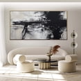 thumbnail image 3 of black textured wall art black and white abstract art black and white painting black and white wall art brown 3d textured wall art,(71*142cm)28*56 Inches,Unstretched,Frameless, 3 of 4