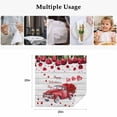 thumbnail image 5 of Happy Valentine's Day Cloth Napkins Set of 8 Red Love Car Roses Floral Wood Grain Soft Washable Square Dinner Napkins for Party Wedding Restaurant Hotel Cocktail 20x20 Inch, 5 of 9