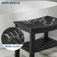 thumbnail image 5 of HDPE Shower Bench with Storage Shelf - Waterproof Bathroom Stool for Elderly & Spa, Non-Slip Shower Seat Chair for Bathtub, Indoor/Outdoor Use (Space-Saving, No Maintenance Required), 5 of 7