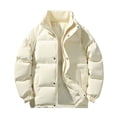 thumbnail image 2 of Maoxin Mens Jacket Men's Casual Sports Daily Outdoor Stand Collar Long Sleeve Jacket White M, 2 of 8