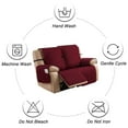 thumbnail image 3 of 100% Waterproof Recliner Sofa Cover 2 Seat Reclining Couch Cover for 2 Cushion Couch Waterproof Recliner Sofa Protector Cover Pets with Non Slip Backing and Strap, 3 of 7