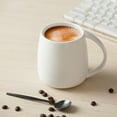 thumbnail image 4 of Injueey Taza de café resistente a altas temperaturas para desayuno de té de agua de leche de cerámica con taza con asa regalo de negocios Mostrada Negro 301-400ml, 4 of 6