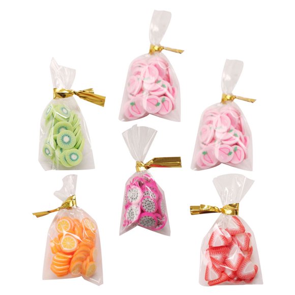 Bamboohart 6 Pcs Dolls House Sweet Treat Food Snacks Miniature Toy Food Child 4X1.8CM