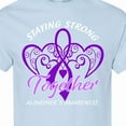 thumbnail image 4 of Inktastic Staying Strong Together Alzheimer's Awareness Purple Ribbon T-Shirt, 4 of 5