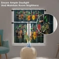 thumbnail image 3 of Spices and Herbs Kitchen Curtains Farmhouse Window Curtains Valance and Tier Set of 3, Vintage Short Tier Curtain for Bathroom, Small Cafe Curtains for Kitchen Decor 54" x 24", 3 of 6