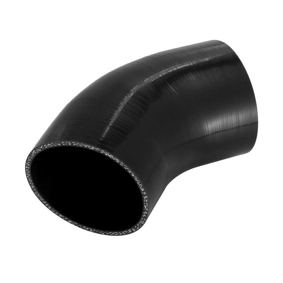 Vehicle 89mm 3.5" ID 45 Degree Elbow Coupler Silicone Hose Intercooler Tube Black