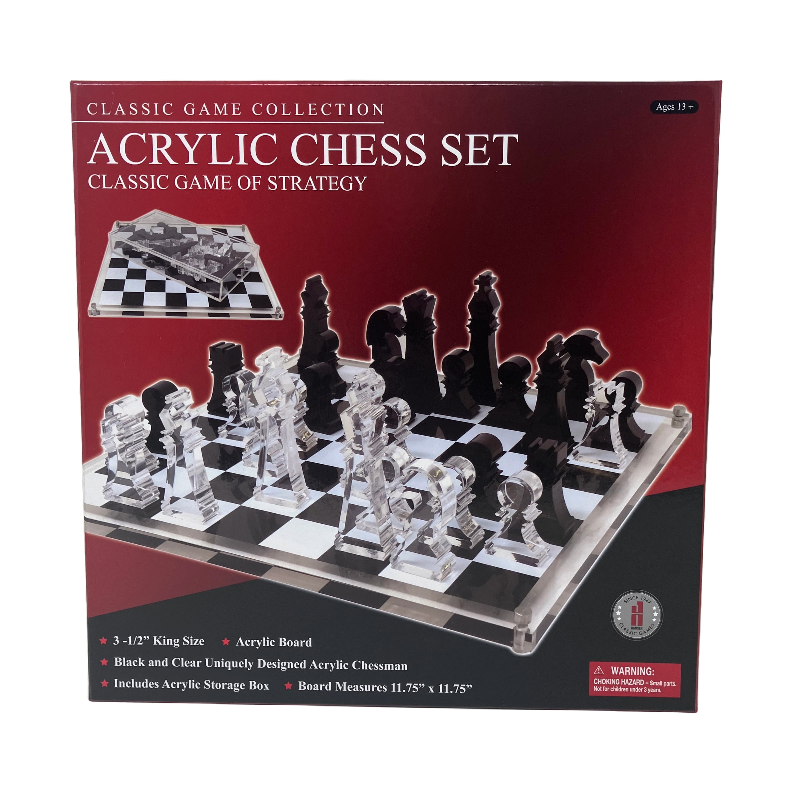 John N. Hansen Co. Classic Game Collection - Acrylic Chess Set