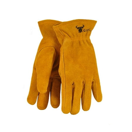 g & f 5013m justforkids kids genuine leather work gloves, kids garden gloves, 4-6 years