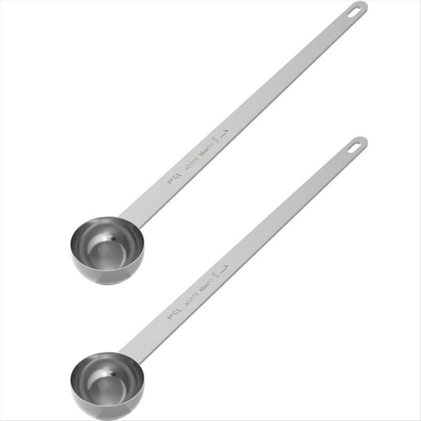 2 Cucharas de Café de 2 Cucharadas, Cuchara Medidora de Manejar de 9,5 Pulgadas, Cuchara de Café de Dos Cucharadas (15 Ml), Cuchara de Acero Inoxidable