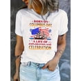 thumbnail image 1 of T-Shirt Femme Imprimé Lettre Minimaliste Chic - Col Rond Décontracté, Manches Courtes, Mélange Polyester Extensible, Lavable en Machine - Parfait pour l'Été & Tenue Décontractée, Anglais, Motif Simple, Mode Féminine, 1 of 6
