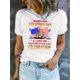 thumbnail image 1 of Chic Minimalist Letter Print Women's T-Shirt - Casual Crew Neck, Short Sleeve, Stretchy Polyester Blend, Machine Washable - Perfect for Summer & Casual Attire, English, Simple Pattern, Women's Fashio, 1 of 6