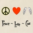 thumbnail image 2 of CafePress - Peace Love Cas Tote Bag - Unisex Canvas Tote Bag, Beige, 1-Piece, 2 of 7