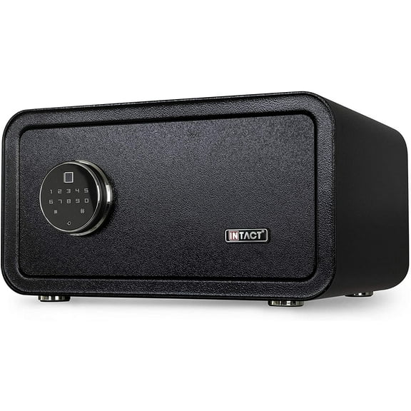 Intact Large Quick Access Biometric Fingerprint Security & Gun Safe with Full Keypad Wide