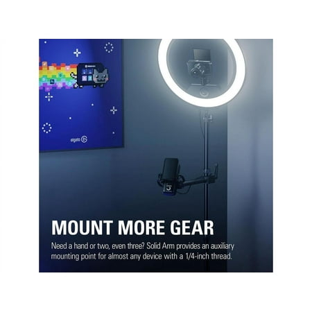 Elgato - Solid Arm - Attachable Solid Mounting Arm for Cameras, Lights, and Microphones. Works with Master Mount L