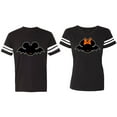 thumbnail image 1 of Matching Couple Cotton Jerseys (Men Black / Women Black) (Men M / Women XXL), 1 of 3