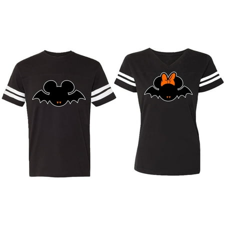 

Matching Couple Cotton Jerseys (Men Black / Women Black) (Men XL / Women XL)