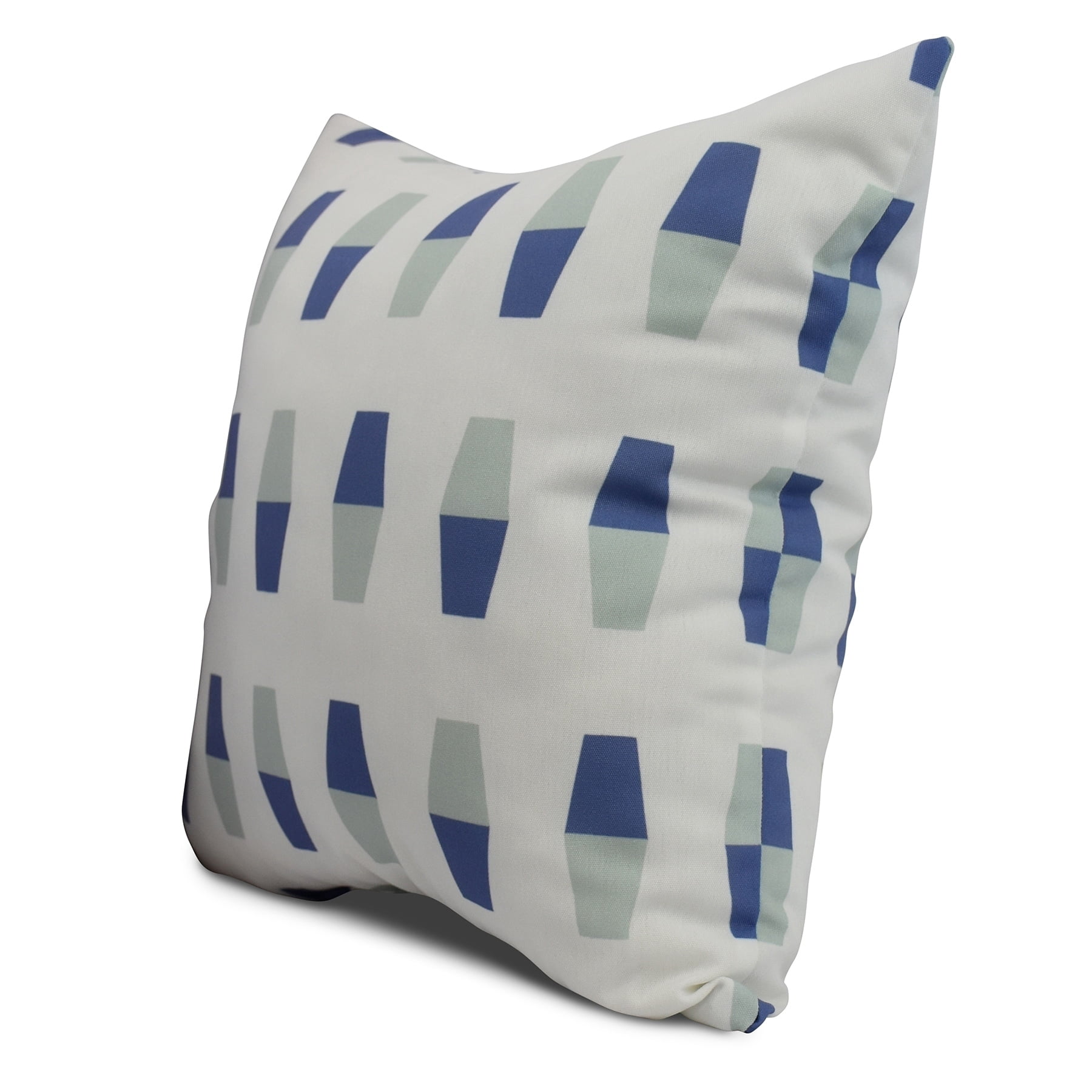Simply Daisy, 20 x 20 inch, Bowling Pins, Geometric Print Pillow, Blue