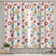thumbnail image 2 of Ambesonne Flower Valance & Curtain, Playful Garden Flowers, 55"x45", Multicolor, 2 of 6