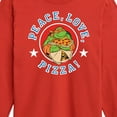 thumbnail image 3 of Teenage Mutant Ninja Turtles - Peace Love Pizza - Youth Long Sleeve Tee, 3 of 5