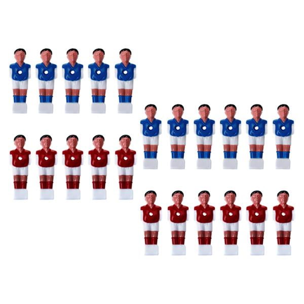 22 Piezas De Futbolín Para Hombre, Piezas De Repuesto Para Jugador De Fútbol, Rojo Y Azul SM SunniMix Jugador de fútbol de mesa