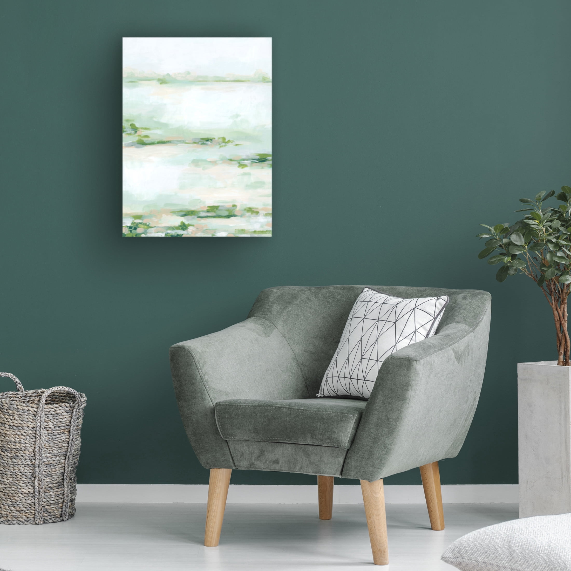 Trademark Fine Art June Erica Vess  Verdant Marsh I Canvas Wall Art