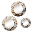 thumbnail image 2 of Designart "Elegance Of White Daisy Blooms" Daisies Round Mirror Set Of 3 - Traditional White Hallway Round Mirror Wall Decor Set, 2 of 5