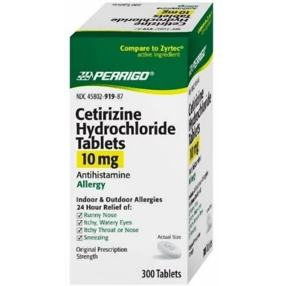 Padagis Cetirizine Hydrochloride 10 mg - 300 Tablets