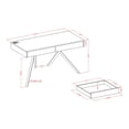 thumbnail image 3 of Foli 2-Drawer Solid Wood Writing Desk with USB Ports, Luminous White, 3 of 12