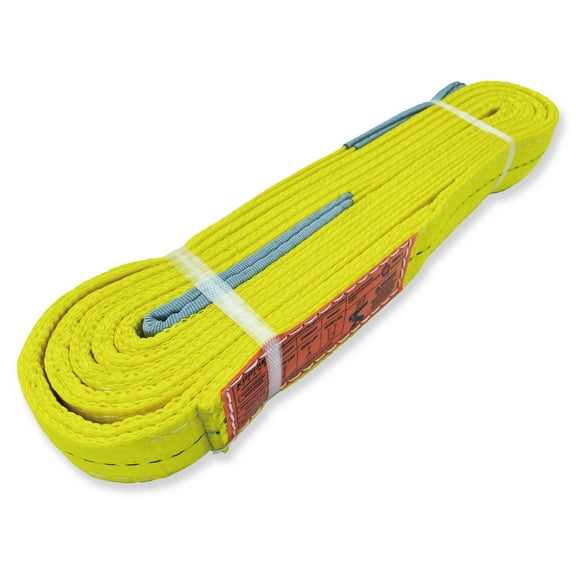 2-Ply Lifting Straps 2”x 12 ft Webbing Sling Tree Saver 1Pack Heavy Duty Web Strap Rigging Moving Towing Hoisting Gear KODIAK STRAPS