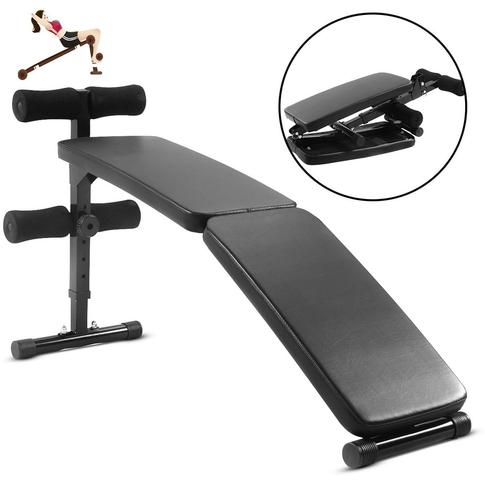 Costway Adjustable Folding Arcshaped Sit Up Bench Gym