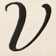 thumbnail image 3 of DALIX Women's Monogram Personalized Shopping Tote Hand Bag Zippered Natural Ballent Letter V, 3 of 8