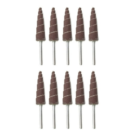 

ZUARFY 10pcs Grit Scouring Cloth Impeller Grinding Sandpaper Flap Grit head Wheel Buffing Wheel Grinder Head Drill Rotary Tool