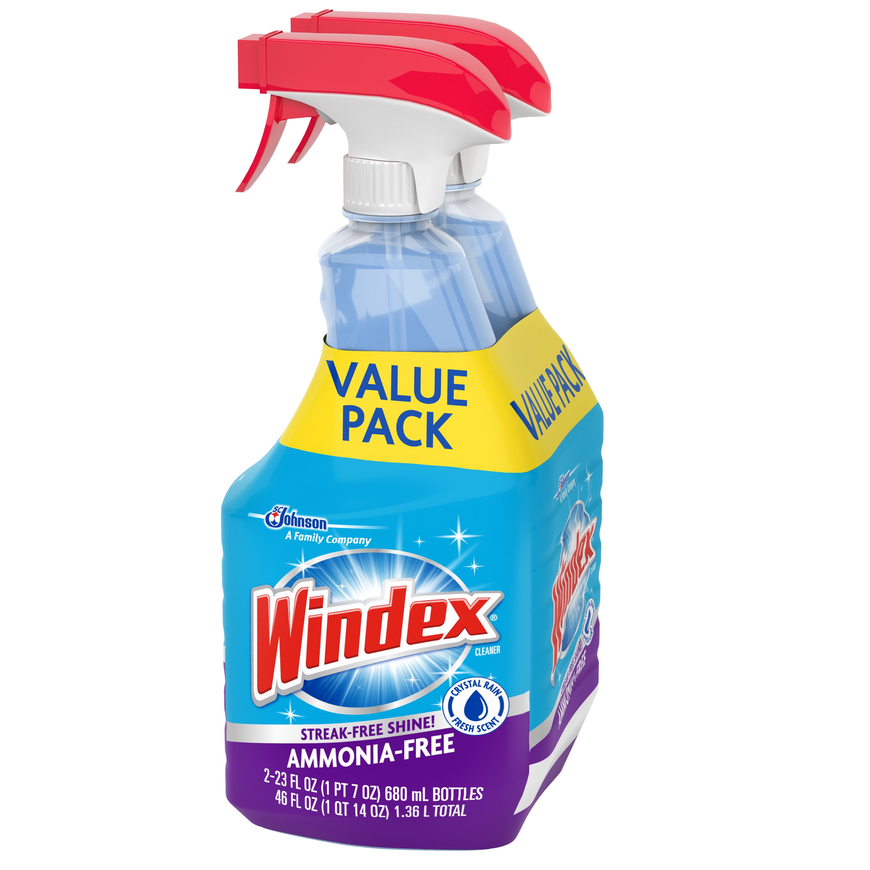 Windex® Glass & More Multi‑Surface, Streak‑Free Cleaner w/Ammonia‑D, 32 oz  Spray Bottle (8 PK)