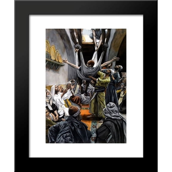 Man with Palsy Lowered to Christ 20x24 Framed Art Print by James Tissot