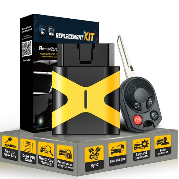 Self Programmable Uncut Head Remote Control Keyless Entry Replacement for 2007 - 2012 Ford Edge/Escape/Lincoln MKS with FCC: OUCD6000022