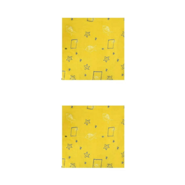 Trona Splat Mat Naiovety alfombra antideslizante impermeable dibujos animados Niños Camping al aire libre Picnic Amarillo 110*110cm 2Conjunto