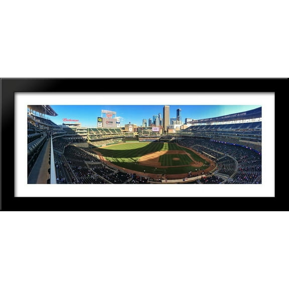 Target Field 40x16 Large Black Wood Framed Print Art - Home of the Minnesota Twins