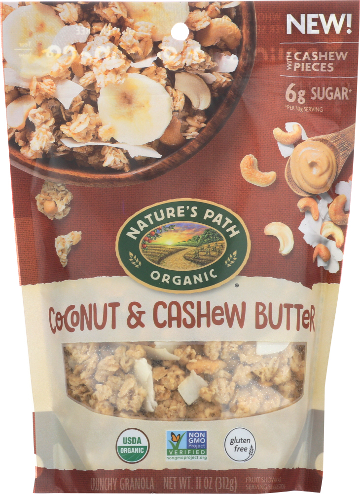 Nature's Path Crunchy Granola Coconut Cashew Butter 11 oz Pack of 2