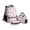G, variant on 3-Piece Bow Print Backpack Set for Girls, Polyester School Backpack with Lunch Tote Bag & Pencil Case, Lightweight Student Schoolbag Kit,D