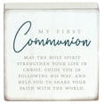 thumbnail image 3 of Dicksons My First Communion Double Sided Encouraging Verse Customizable White 3 x 3 MDF Mini Tabletop Plaque, 3 of 3
