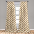 thumbnail image 2 of Cookie Window Curtains, Circular Motif of Chocolate Chip Dessert Sweets Pastry Food Art Watercolor, Lightweight Decor 2-Panel Set with Rod Pocket, Pair of - 28"x63", Pale Brown and Beige, by Ambesonne, 2 of 3