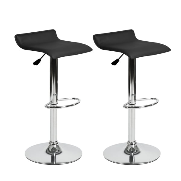 Taburete de bar Ajustable Juego de 2 sillas FurnitureR Altura Ajustable Negro