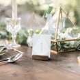 thumbnail image 2 of SHISUYAN 12pcs Table Number Stand Wood Card Holder Table Card Stand Rustic Wood Display Stand Base Sign Holder, 2 of 8