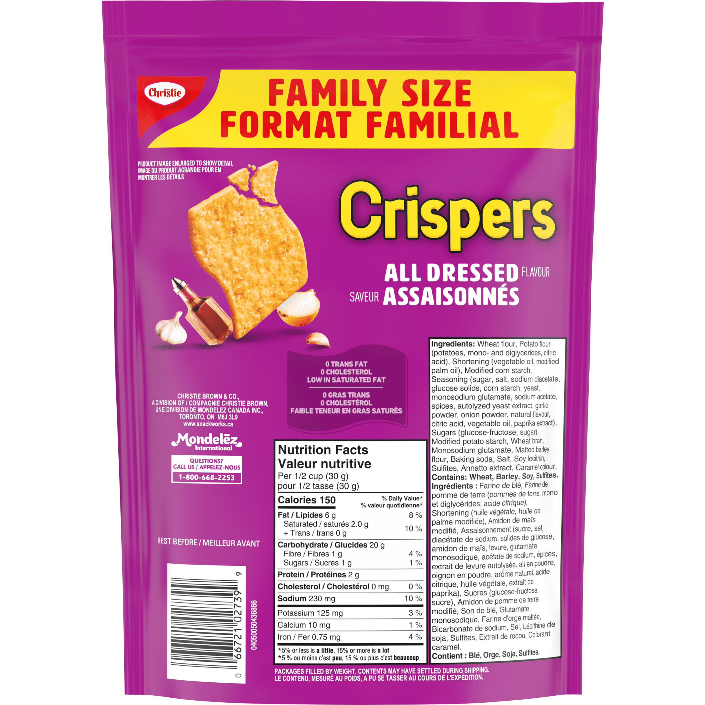 Crispers Saveur Assaisonnés Format Familial 240g