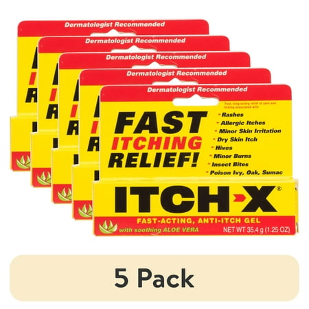 (5 pack) Itch-X Fast-Acting Anti-Itch Gel