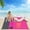 Hot Pink, variant on EcoVerve Outdoor Camping Picnic Mat Portable Pocket Folding Beach Mat Matching Color Beach Mat