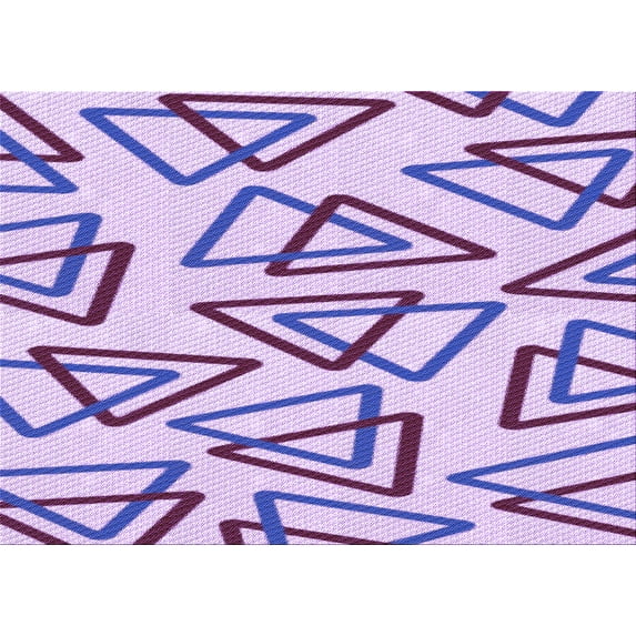 Ahgly Company Indoor Rectangle Patterned Purple Violet Purple Area Rugs, 4' x 6'